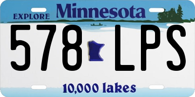 MN license plate 578LPS