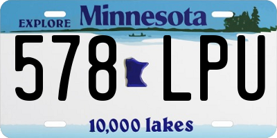 MN license plate 578LPU