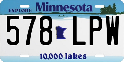 MN license plate 578LPW