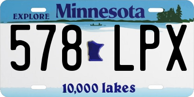 MN license plate 578LPX