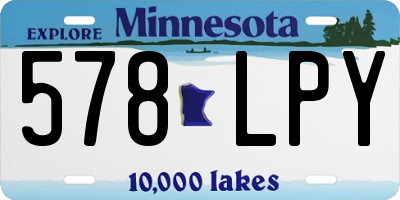MN license plate 578LPY