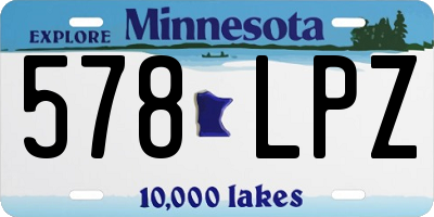 MN license plate 578LPZ