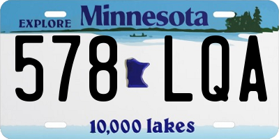 MN license plate 578LQA