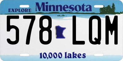 MN license plate 578LQM