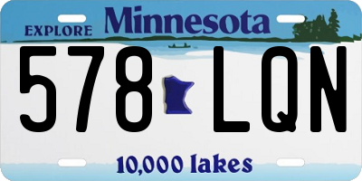 MN license plate 578LQN