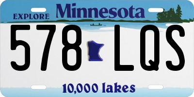 MN license plate 578LQS