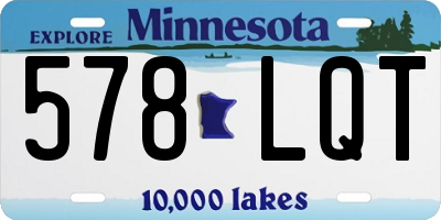 MN license plate 578LQT