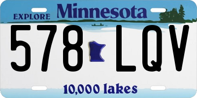 MN license plate 578LQV