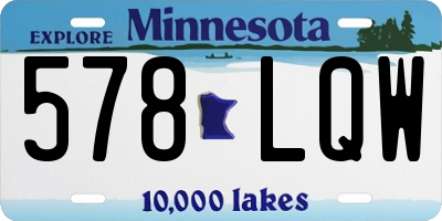 MN license plate 578LQW