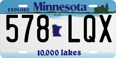 MN license plate 578LQX