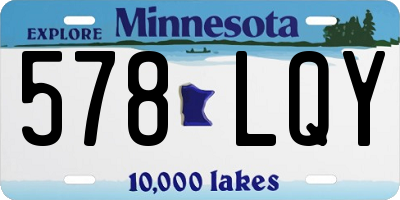 MN license plate 578LQY