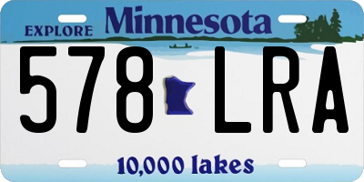 MN license plate 578LRA