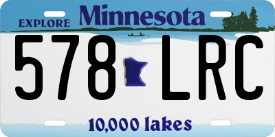 MN license plate 578LRC