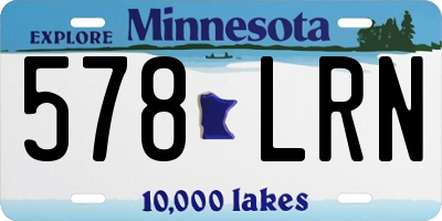 MN license plate 578LRN