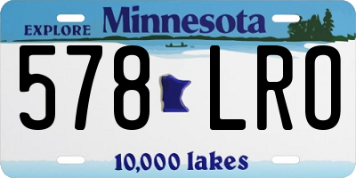MN license plate 578LRO