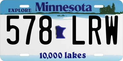 MN license plate 578LRW