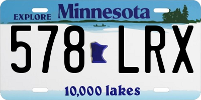 MN license plate 578LRX