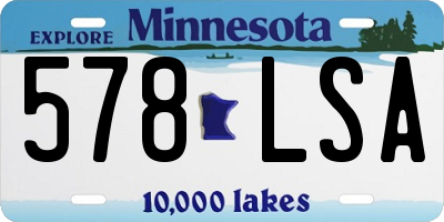 MN license plate 578LSA