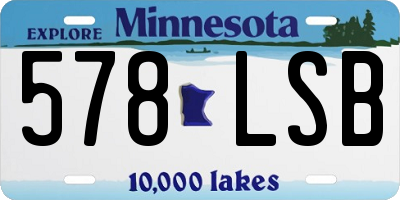 MN license plate 578LSB