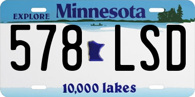 MN license plate 578LSD