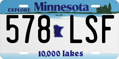 MN license plate 578LSF