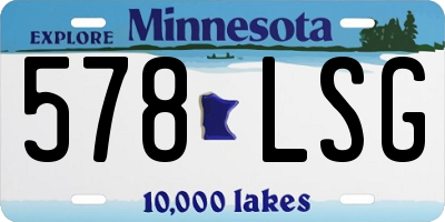 MN license plate 578LSG