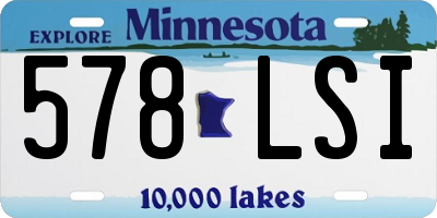 MN license plate 578LSI