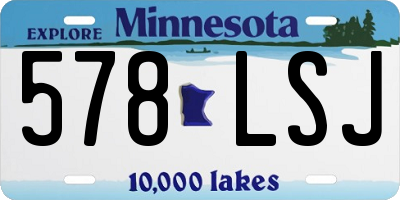 MN license plate 578LSJ