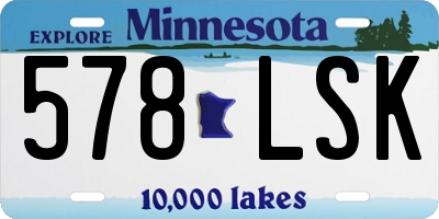 MN license plate 578LSK
