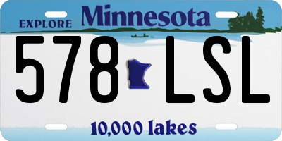MN license plate 578LSL