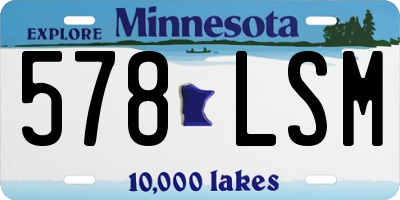 MN license plate 578LSM