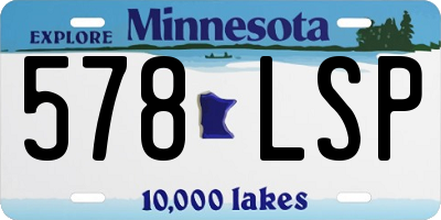 MN license plate 578LSP