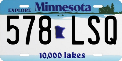 MN license plate 578LSQ