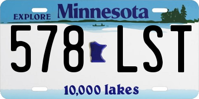 MN license plate 578LST