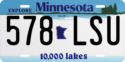 MN license plate 578LSU