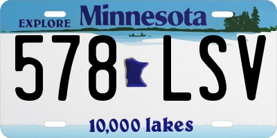 MN license plate 578LSV