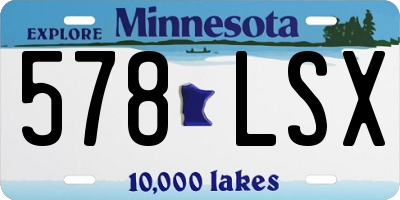 MN license plate 578LSX