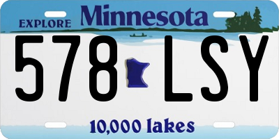 MN license plate 578LSY