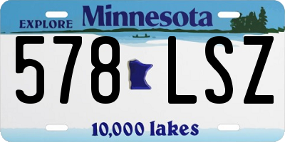 MN license plate 578LSZ