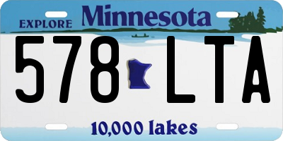 MN license plate 578LTA
