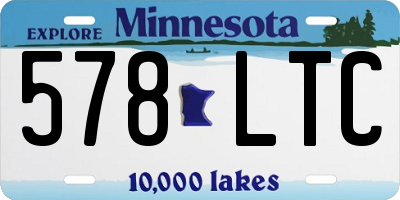 MN license plate 578LTC