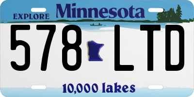 MN license plate 578LTD