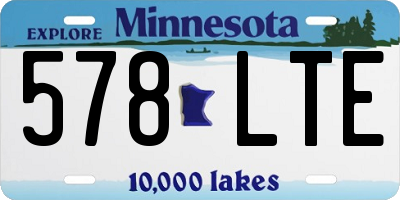 MN license plate 578LTE