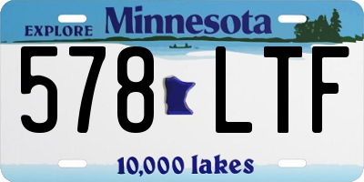 MN license plate 578LTF