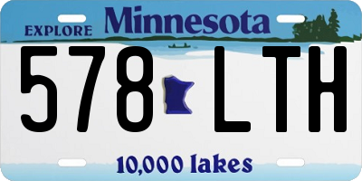 MN license plate 578LTH