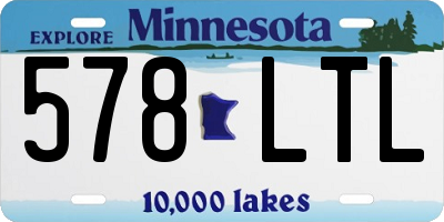MN license plate 578LTL