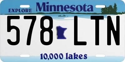 MN license plate 578LTN