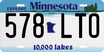 MN license plate 578LTO