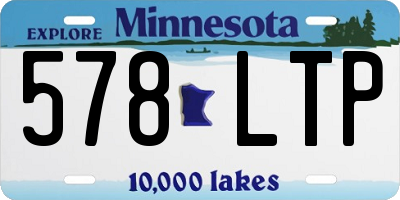MN license plate 578LTP