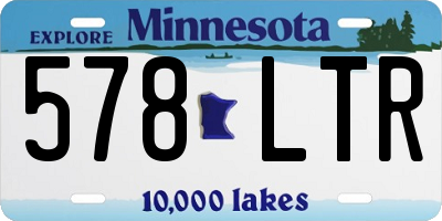MN license plate 578LTR